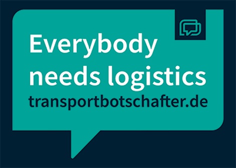 Aufkleber Everybody needs logistics