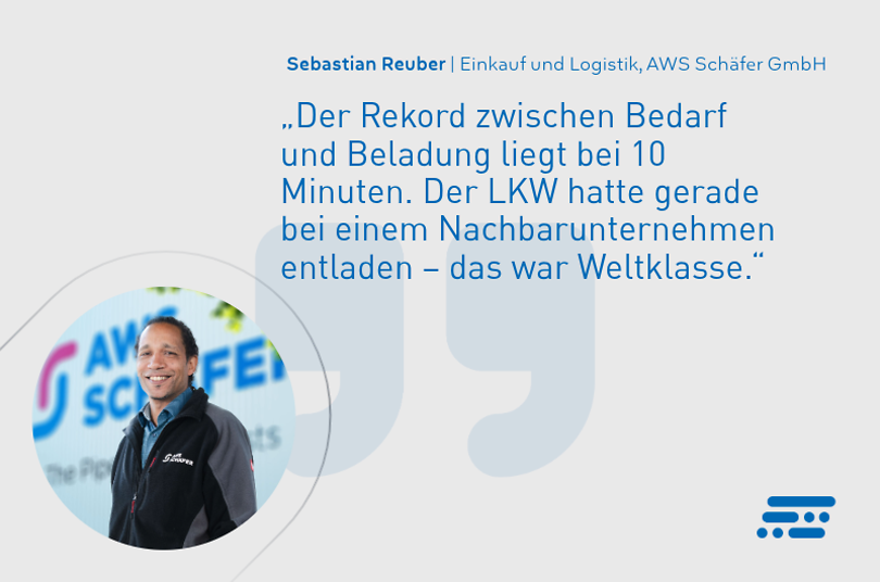 Sebastian Reuber, Einkauf und Logistik bei AWS Schäfer